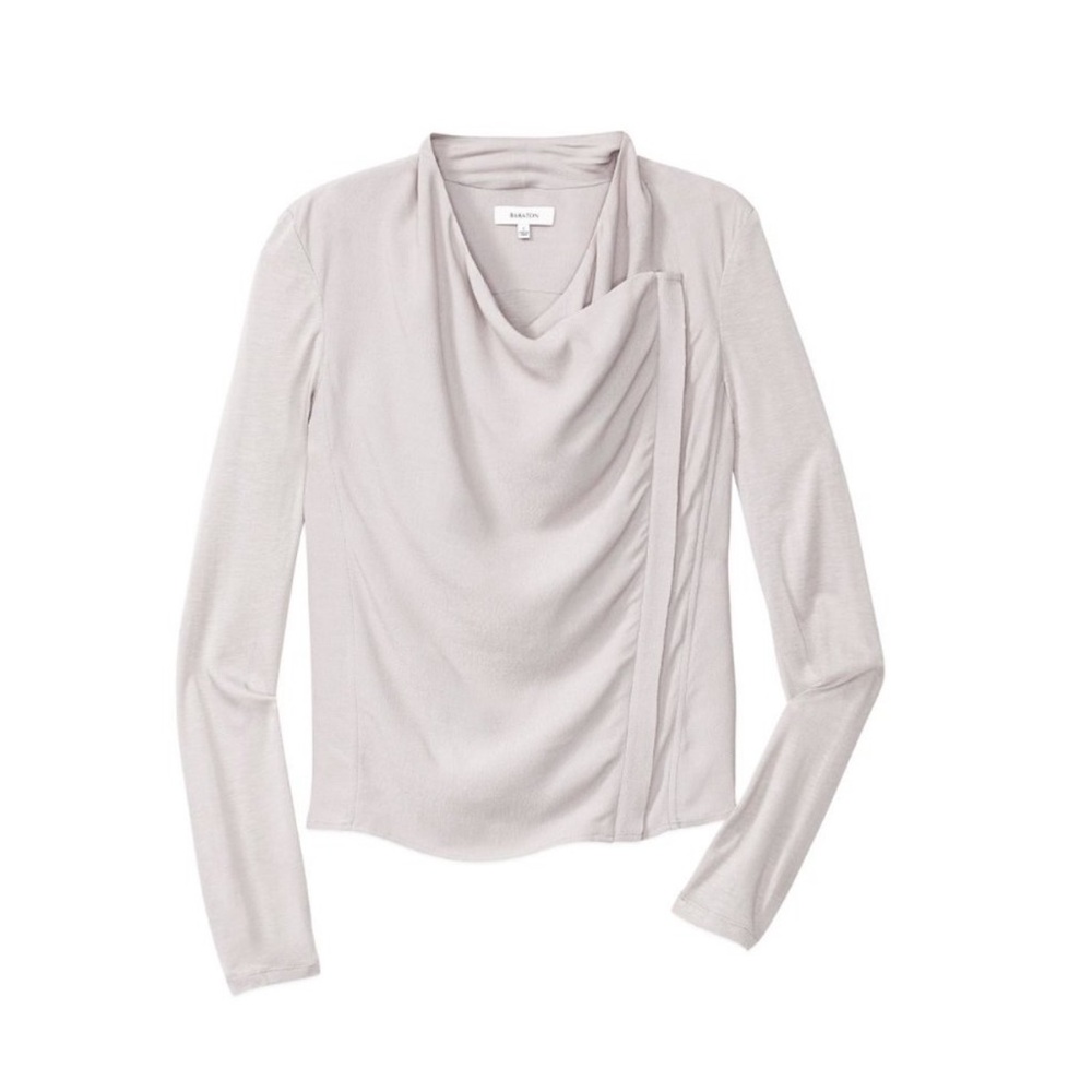 Aritzia babaton black olivier blouse waterfall draped jacket top